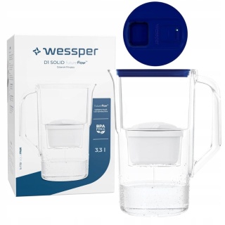 Dzbanek filtrujący D1 SOLID FutureFlow 3,3l WESSPER NIEBIESKI + WKŁAD