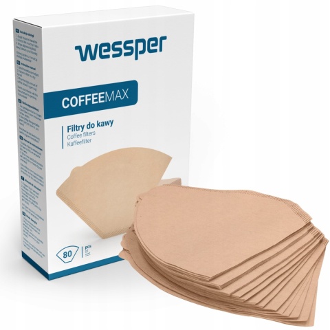 Filtry papierowe Wessper do ekspresu do kawy 80 sztuk rozmiar 4