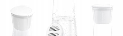 Karafka filtrująca Wessper K1 BOROSILICATE z filtrem Actitex BIAŁA