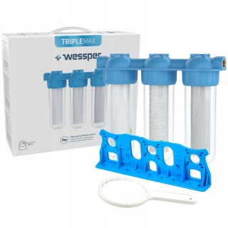 Wessper filtr wody 1" 3 stopniowy na cały dom + wkłady filtracja wstępna