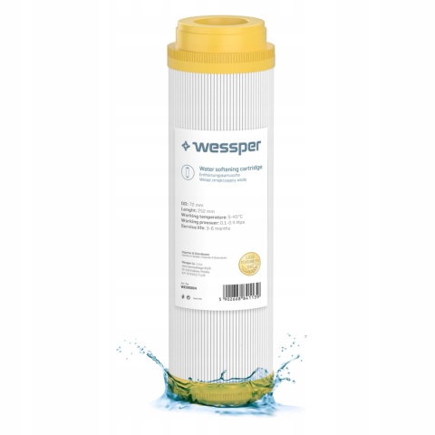 Wessper filtr wstępny do wody zmiękczający 10" wkład z żywicą
