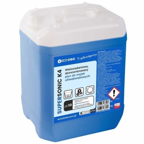 ECO SHINE SUPERSONIC K4 / K3 5L - SKONCENTROWANY PREPARAT DO MYJEK ULTRADŹWIĘKOWYCH