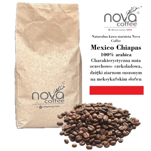 NATURALNA KAWA ZIARNISTA nova COFFEE Mexico Chiapas 100% arabica 1kg