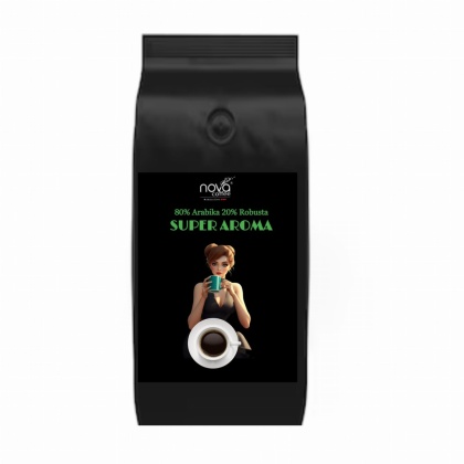 NATURALNA KAWA ZIARNISTA nova COFFEE Super Aroma 80% arabica, 20% robusta 1kg