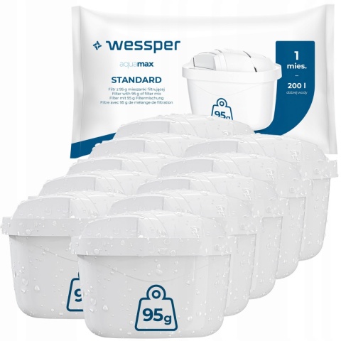 Filtr do wody Wessper aquamax STANDARD - 6 sztuk