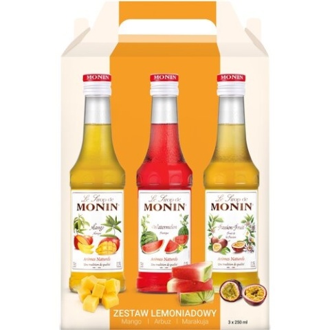 Zestaw LEMONIADOWY MONIN set 3x250ml- zestaw lemoniadowy