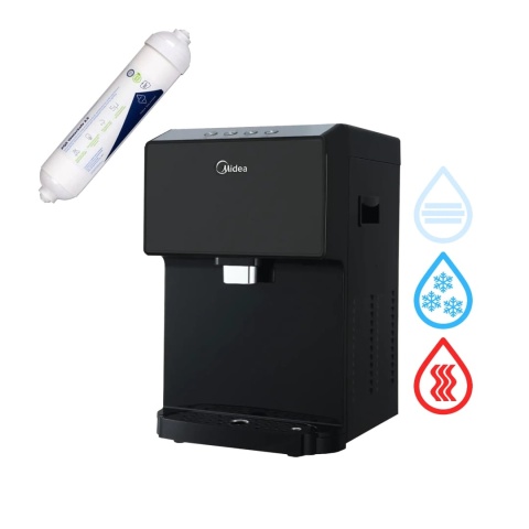 Midea JS1844T BLACK Nablatowy dystrybutor wody z filtrem AQS Watersafe 2.5
