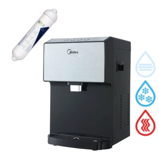 Midea JS1844T SILVER Nablatowy dystrybutor wody z filtrem AQS Watersafe 2.5