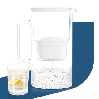 SZKLANY DZBANEK FILTRUJĄCY WODĘ WESSPER D2 Borosilicate 3 l biały + FILTR