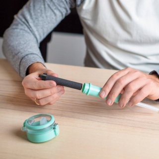 Butelka Filtrująca Szklana Wessper ActiveMax 0,68l miętowa mat + 1x Filtr wody