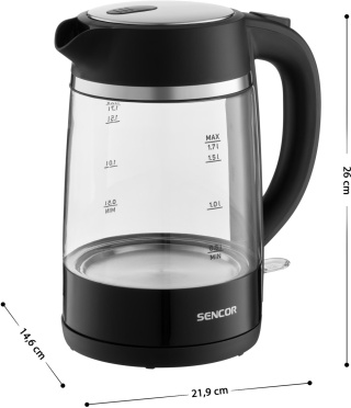 Czajnik elektryczny Sencor SWK 2711BK SZKLANY z czarnym