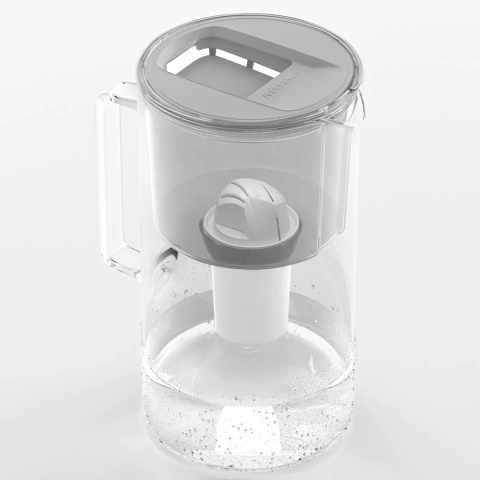 Dzbanek szklany WESSPER D2 BOROSILICATE - SZARY