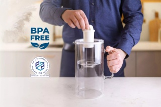 Dzbanek szklany WESSPER D2 BOROSILICATE - SZARY