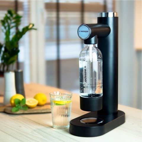 Saturator Wessper S1 Sodamaker + 1 butelka 0,8l + Cylinder CO2 Czarny