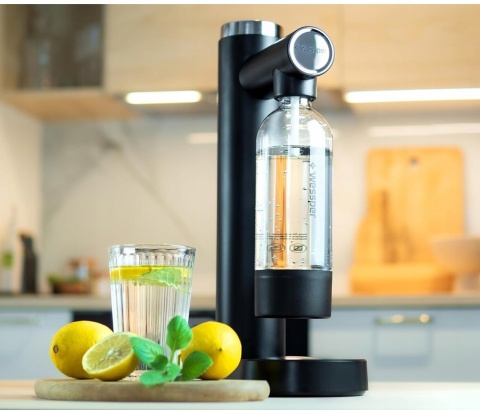 Saturator Wessper S1 Sodamaker + 1 butelka 0,8l + Cylinder CO2 Czarny