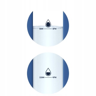 Szklana Butelka Szczelna na wodę 1l Wessper w etui Niebieskim