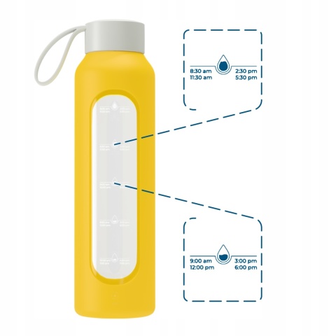 Szklana butelka na wodę 0,5l Wessper Sun B1 Nowy Styl