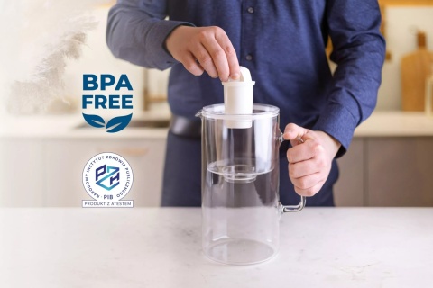 Dzbanek szklany D2 BOROSILICATE WESSPER - BIAŁY