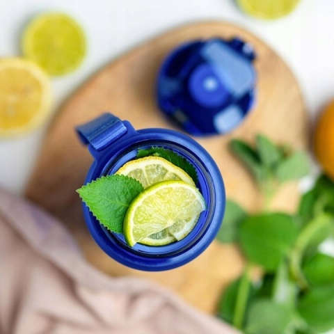 Butelka Motywacyjna 1L Wessper Activemax Triline - Granatowa | Bidon BPA Free