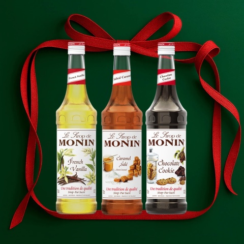 COFFEE mini set MONIN; French Vanilla, Salted Caramel, Chocolate Cookie 3x50ml