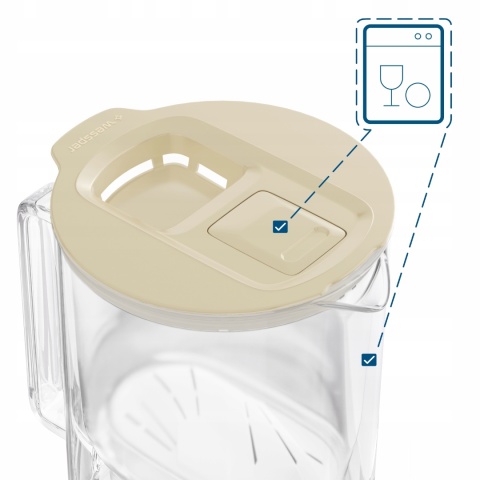 Dzbanek filtrujący szklany 2 L Wessper D4 MINI futureflow