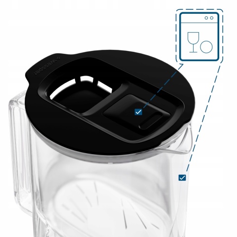 Dzbanek filtrujący szklany Wessper D4 MINI 2 L futureflow