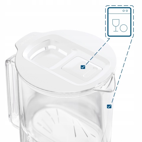 Dzbanek filtrujący szklany Wessper D4 MINI 2 L