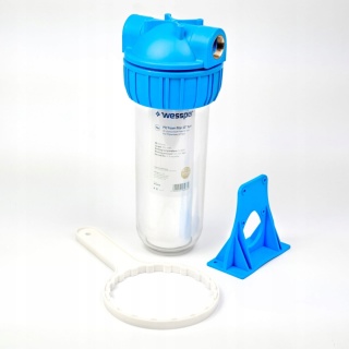 Filtr do wody korpus 3/4" narurowy + klucz + uchwyt + wkład piankowy 10"