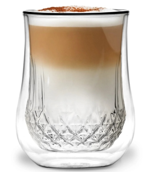 Komplet 2 szklanek 300ml z podwójną ścianką Diamante Vialli Design