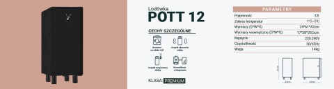 Lodówka POTT 12 BFMCL do ekspresu COFFEE FORMAT Double