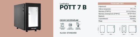 Lodówka POTT 7B COFFEE FORMAT - 9L