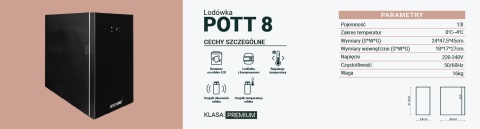 Lodówka POTT 8 COFFEE FORMAT - 13L