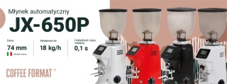 Młynek JX-650P SILVER | Coffee Format - żarna 74 mm, profesjonalny