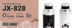 Młynek single-dose JX-828 White | Coffee Format - żarna 64 mm, profesjonalny