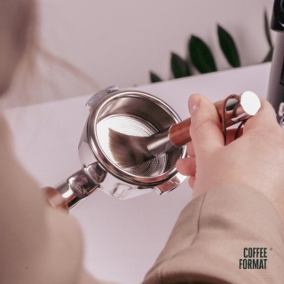 Pędzel baristyczny Premium BB-01 z drewna sandałowego