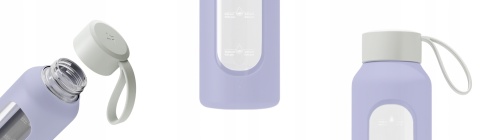 Szklana butelka na wodę 0,5l Lavender Wessper B1 Nowy Styl