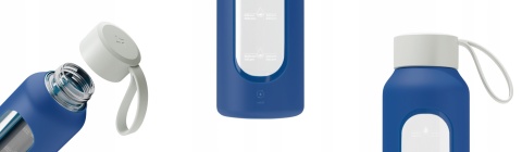 Szklana butelka na wodę 0,5l Navy blue Wessper B1 Nowy Styl