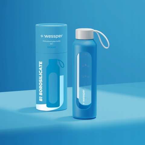 Szklana butelka na wodę 0,5l Ocean Wessper B1 Nowy Styl