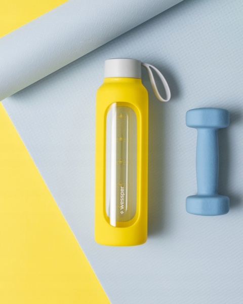 Szklana butelka na wodę 0,5l Wessper Sun B1 Nowy Styl