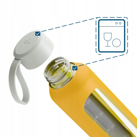 Szklana butelka na wodę 0,5l Wessper Sun B1 Nowy Styl