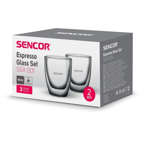 Szklanki termiczne 80ml SENCOR SGX 001 - 2szt.