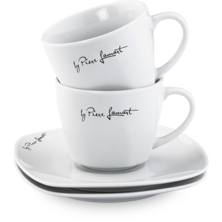 Filiżanki 190ml z podstawką Lamart DINE LT9016 Porcelanowe