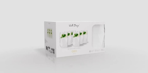 Komplet 6 szklanek 400ml Geo Vialli Design