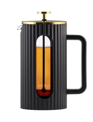 Zaparzacz do kawy i herbaty 1000 ml Vialli Design Livio CZARNY 1715