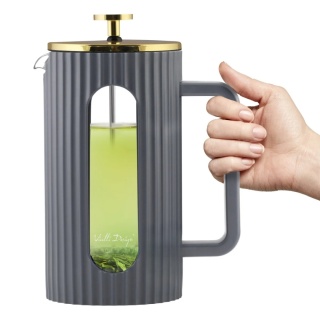 Zaparzacz do kawy i herbaty 1000 ml Vialli Design Livio SZARY 1067