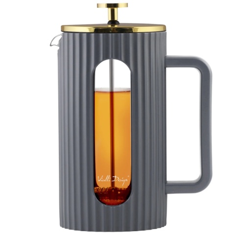Zaparzacz do kawy i herbaty 1000 ml Vialli Design Livio SZARY 1067